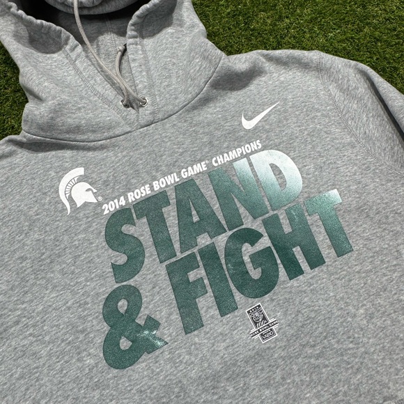 Nike Michigan State Spartans 2014 Rose Bowl Champions Hoodie Sweatshirt Size XXL - Picture 3 of 5